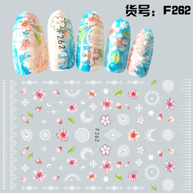 F262 DIY Design 3D Self Adhesive Flower Nail Art Sticker