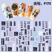 F173 DIY Design 3D Self Adhesive Words Nail Art Sticker