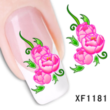 XF1181-1186 Flower Water Nail Sticker