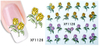 XF1121-1126 Flower Water Nail Sticker