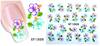 XF1007-1012 Flower Water Nail Sticker