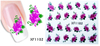 XF1097-1102 Flower Water Nail Sticker
