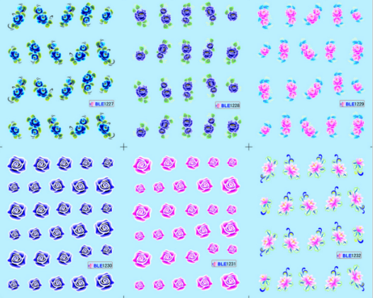 Flower Water Nail Sticker