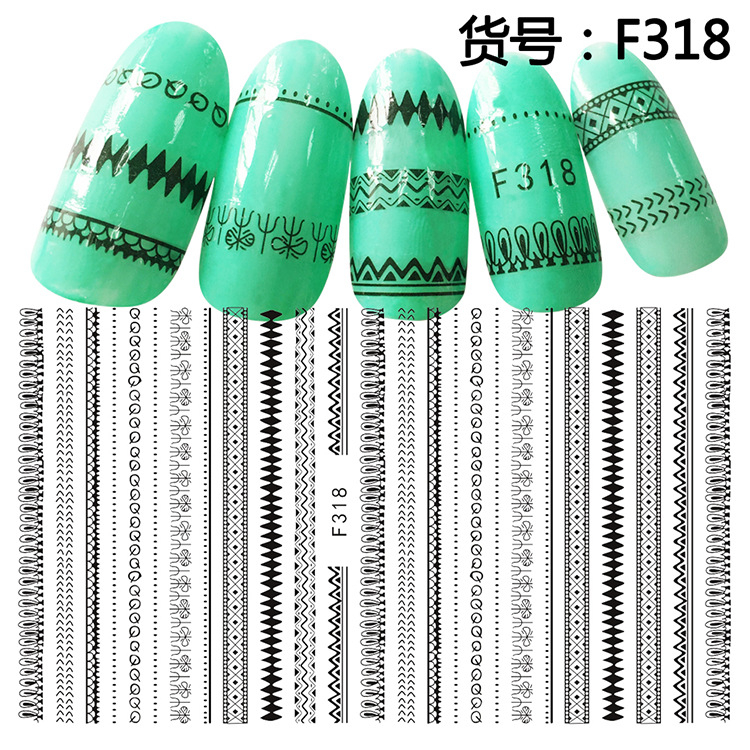 F318 DIY Design 3D Self Adhesive Lace Nail Art Sticker