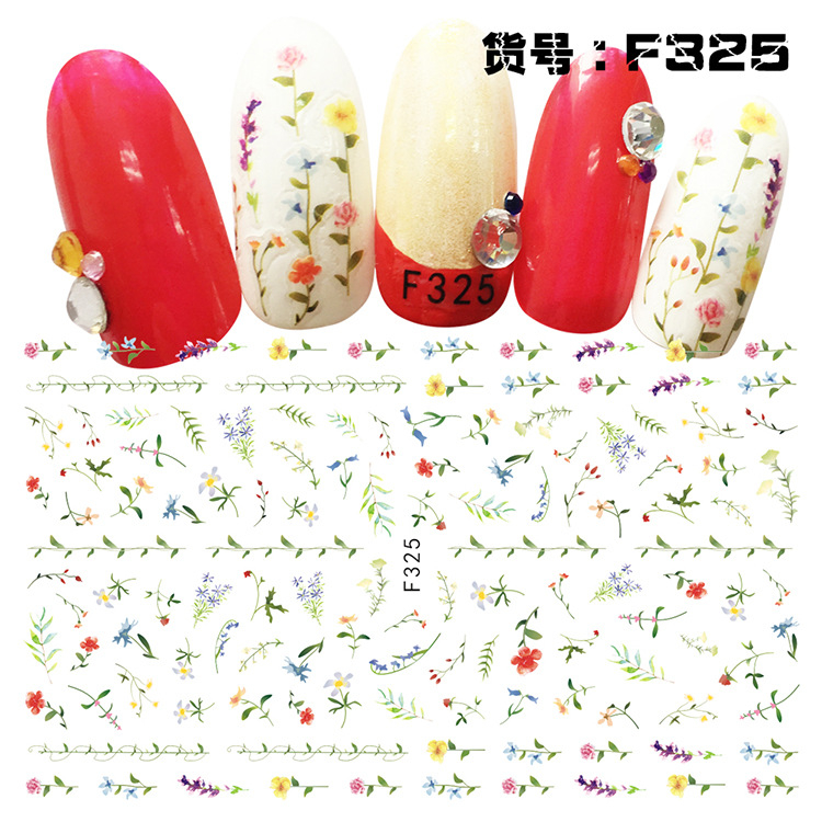 F325 DIY Design 3D Self Adhesive Flower Nail Art Sticker
