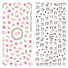 LY059-060 Thin 3D Cats And Flower Nail Sticker
