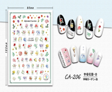 CA-206 3D Alphabet Garden Nail Sticker