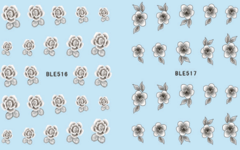 Flower Water Nail Sticker