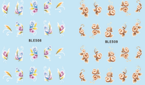 Flower Water Nail Sticker