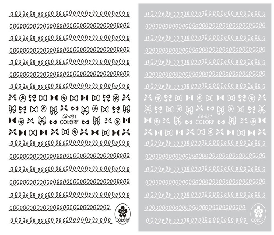 CB-031 3D Bow Nail Art Sticker