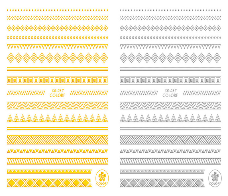 CB-037 3D Geometric Shape Nail Art Sticker