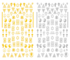 CB-041 3D Exotic Pattern Nail Art Sticker