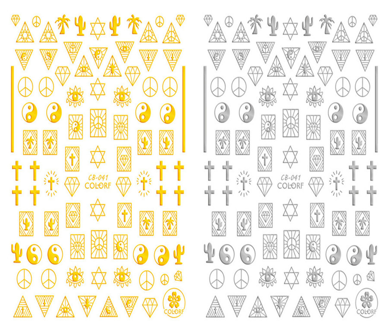 CB-041 3D Exotic Pattern Nail Art Sticker