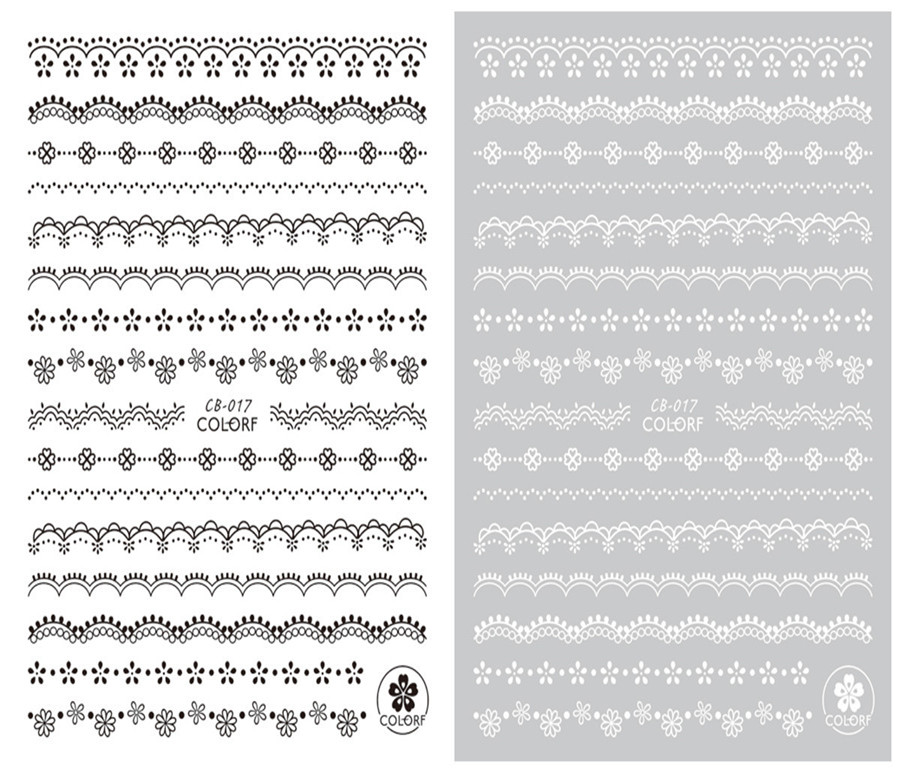 CB-017 3D Lace Nail Art Sticker