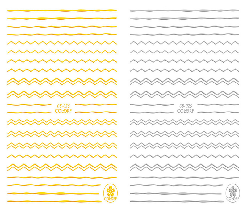 CB-025 3D Wave Nail Art Sticker