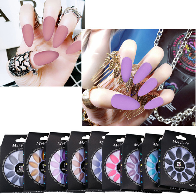 12pcs Matt Nail Tips in Box