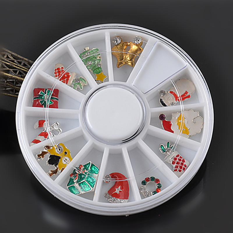 Christmas Alloy Nail Decoration in Wheel
