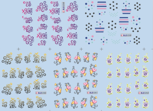 Flower Water Nail Sticker