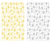 CB-054 3D Line Drawing Flowers Nail Art Sticker