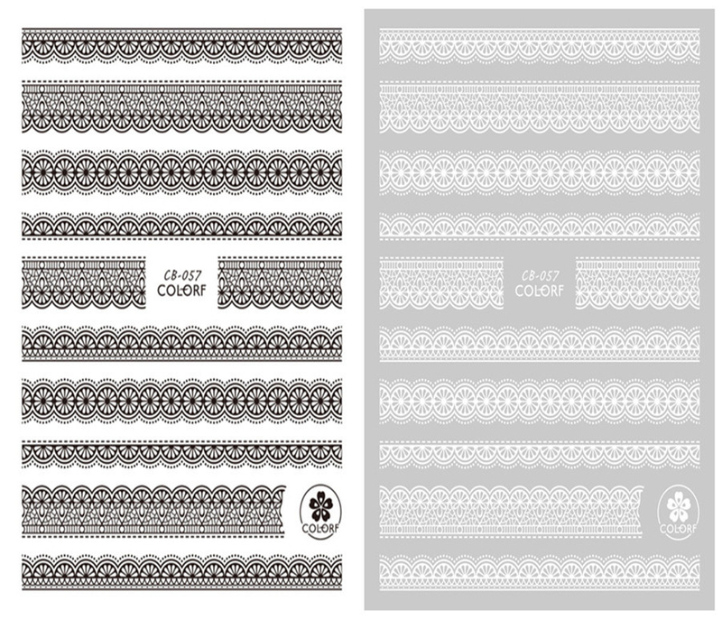 CB-057 3D Lace Nail Art Sticker