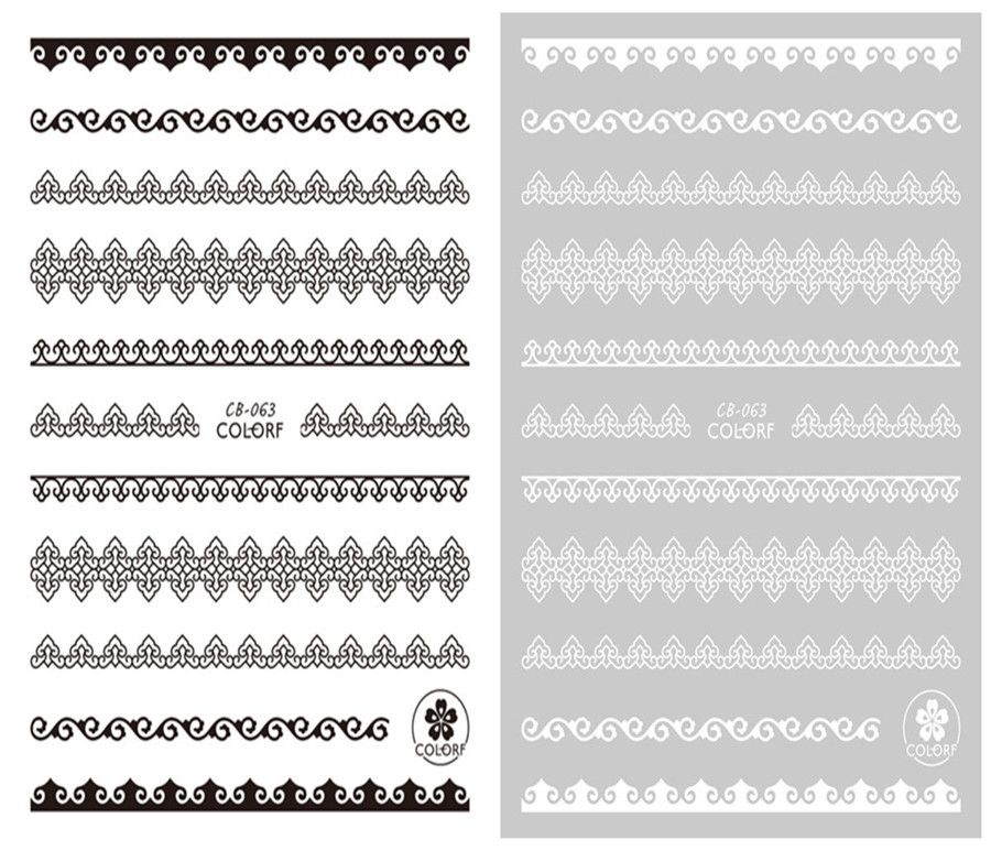 CB-063 3D Lace Self Adhesive Nail Art Sticker
