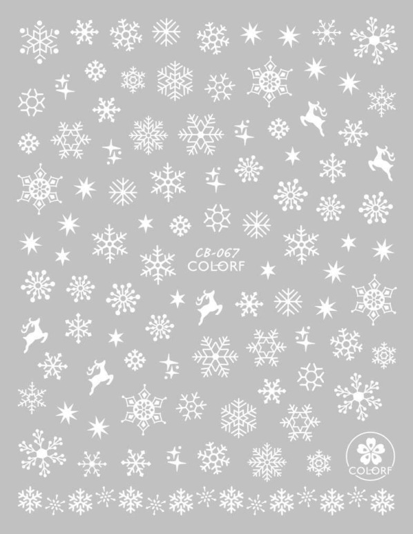 CB-067 3D Snowflake Christmas Nail Sticker