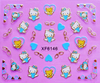 XF6141-6146 3D Gold Metal Nail Art Sticker 