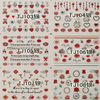 TJ097-108 3D Silver Love Nail Art Sticker 