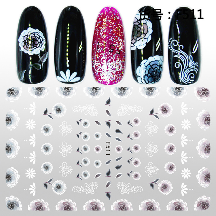 F511 DIY Design 3D Self Adhesive Flower Nail Art Sticker
