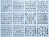 HBJY169-180 3D Black Nail Art Sticker 