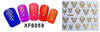XF6055-6060 3D Gold Metal Nail Art Sticker 