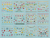 TJ193-204 3D Gold Dessert Nail Art Sticker 