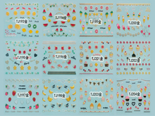 TJ193-204 3D Gold Dessert Nail Art Sticker 