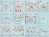 TJ229-240 3D Gold Nail Art Sticker 