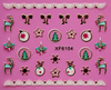 XF6100-6105 3D Gold Metal Nail Art Sticker 