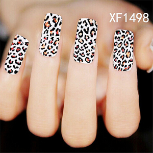 XF1498-1503 Leopard Print Water Nail Sticker