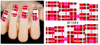 XF1540-1545 Lattice Water Nail Sticker