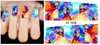 XF1396-1401 Watercolor Flower Water Nail Sticker