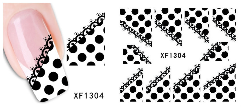 XF1301-1306 Lace Water Nail Sticker