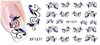 XF1367-1371 Flower Water Nail Sticker