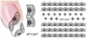 XF1343-1348 Lace Water Nail Sticker