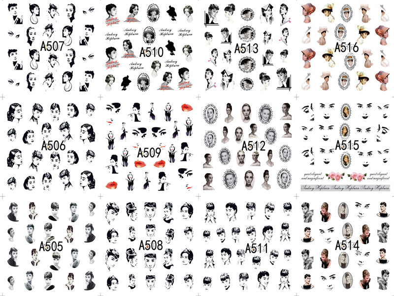 A505-516 Character Water Nail Sticker