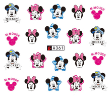 A361-366 Mickey Minnie Water Nail Sticker