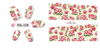 BN001-006 Flower Water Nail Sticker