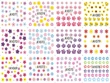 A1069-1080 Flower Water Nail Sticker