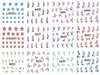 A433-444 Flower Water Nail Sticker