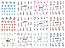 A433-444 Flower Water Nail Sticker