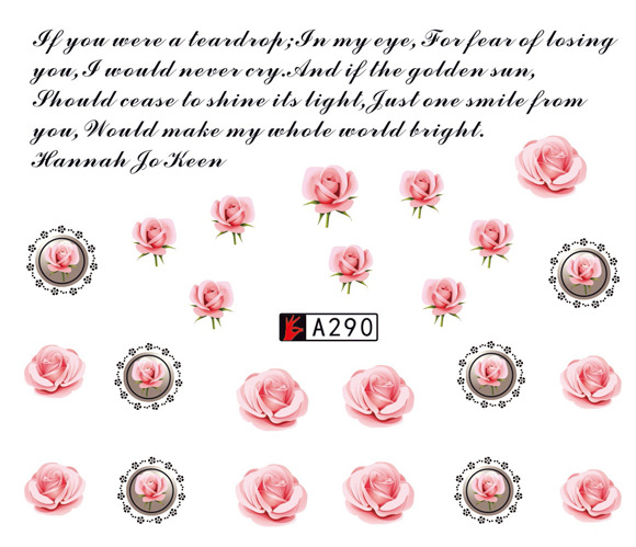 A289-294 Flower Water Nail Sticker