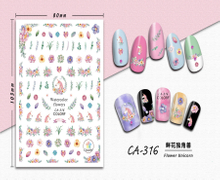 CA-316 3D Flower Unicorn Nail Sticker