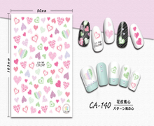 CA-140 3D Floral Heart Nail Sticker